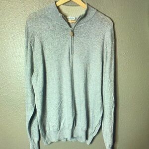 Gray Half-Zip Men's Sweater